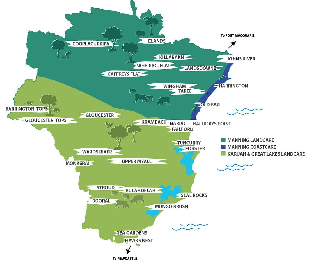 Mid Coast 2 tops Landcare Map