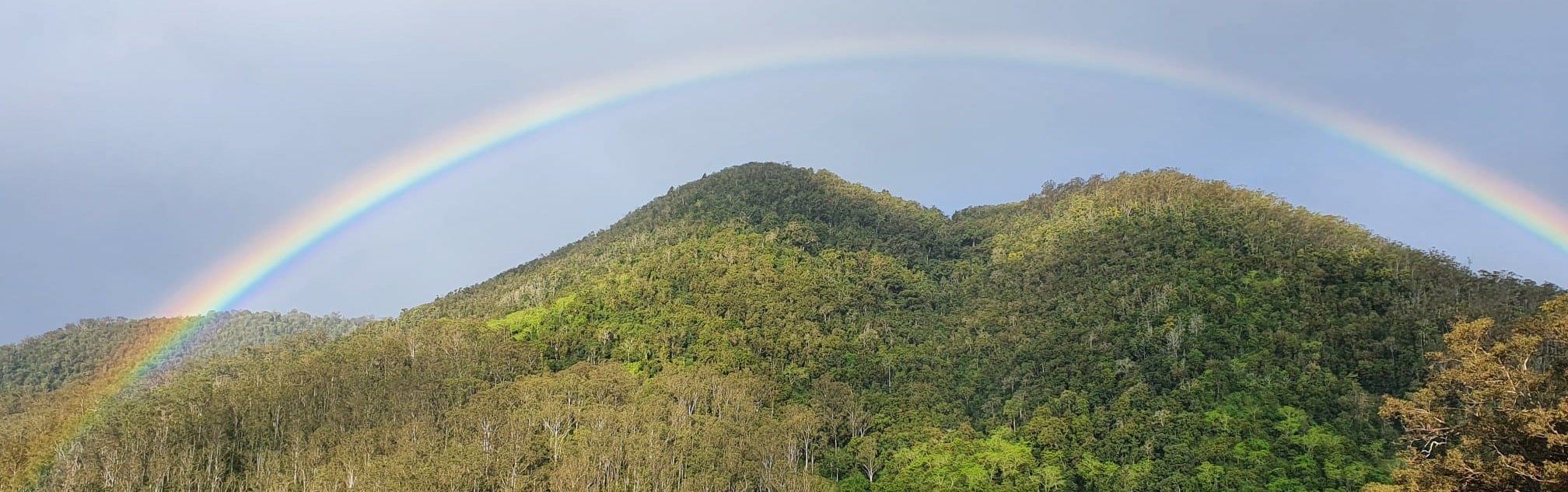 Rainbow over Camel’s Hump Conservation reserve.